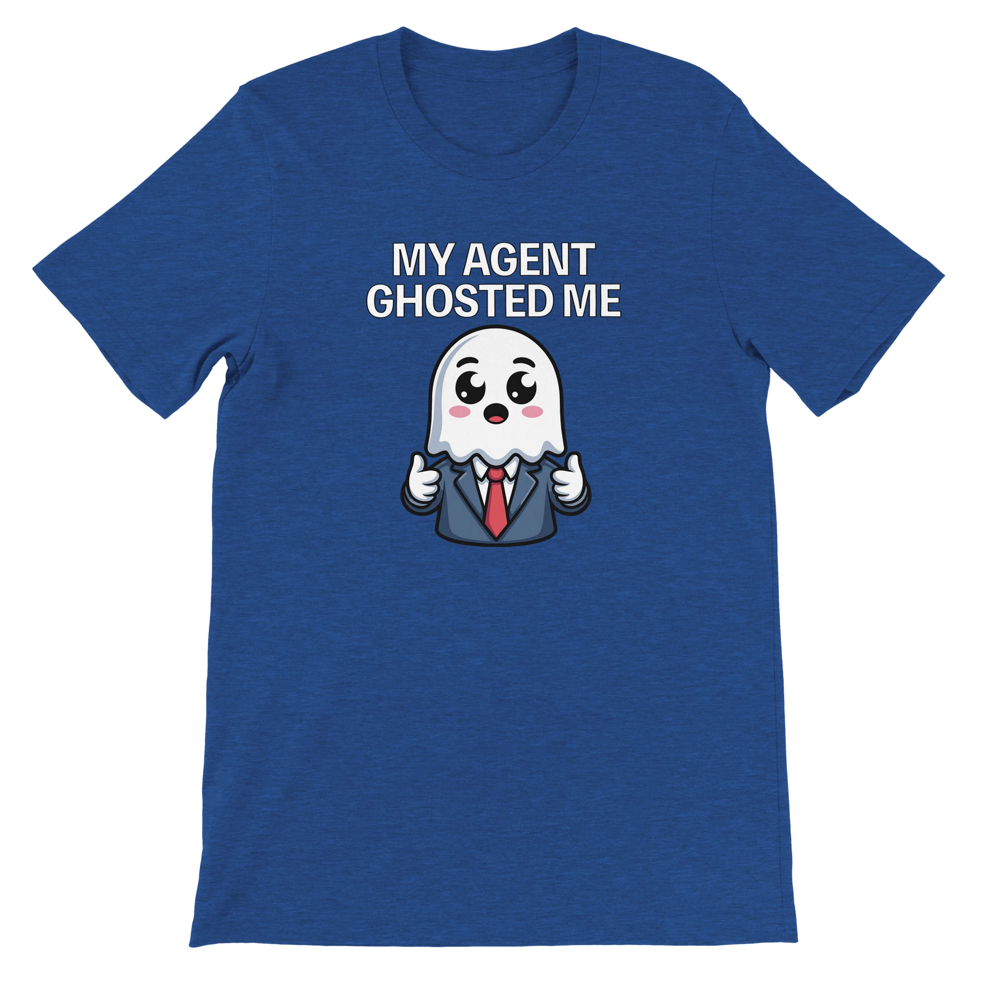 My Agent Ghosted Me Film Crew T-Shirt | Premium Film Production Apparel | Bella Canvas Heather True Royal
