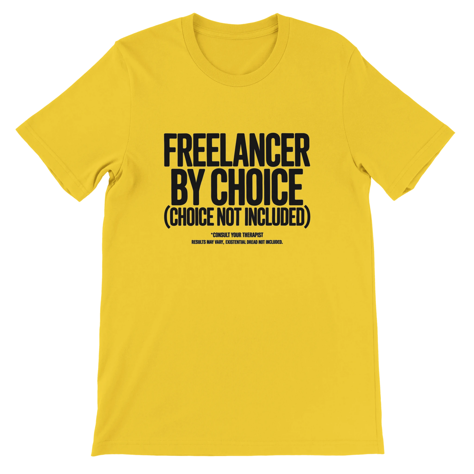 Freelancer By Choice Film Crew T-Shirt | Premium Film Production Apparel | Bella Canvas Maize Yellow