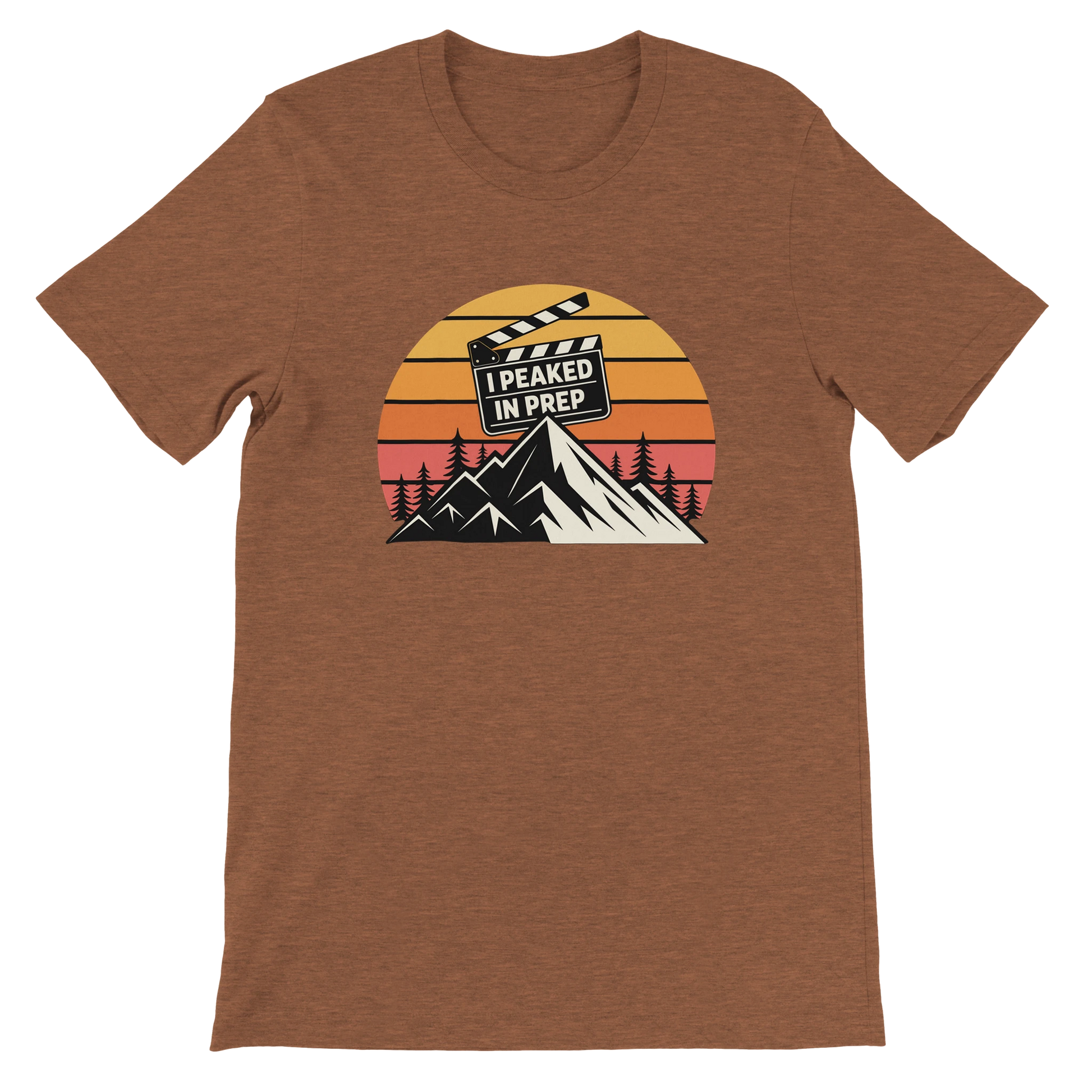 I Peaked In Prep Film Crew T-Shirt | Premium Film Production Apparel | Bella Canvas Heather Autumn