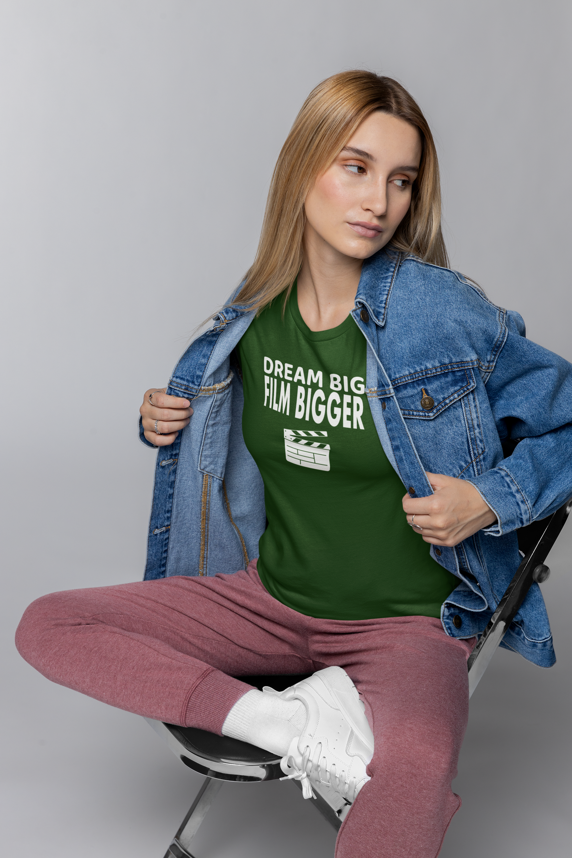 Dream Big, Film Bigger Film Crew T-Shirt | Premium Film Production Apparel | Bella Canvas