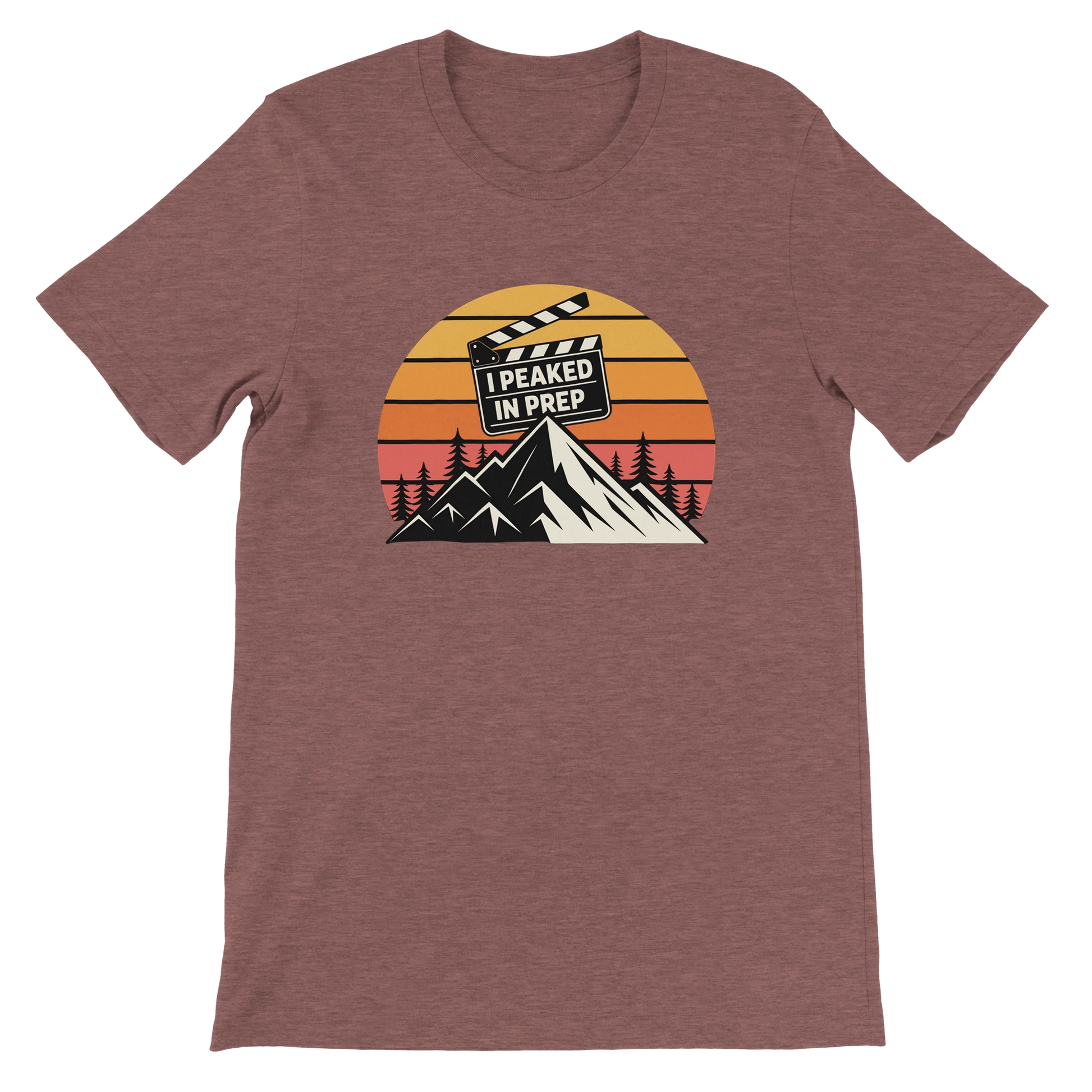I Peaked In Prep Film Crew T-Shirt | Premium Film Production Apparel | Bella Canvas Heather Mauve