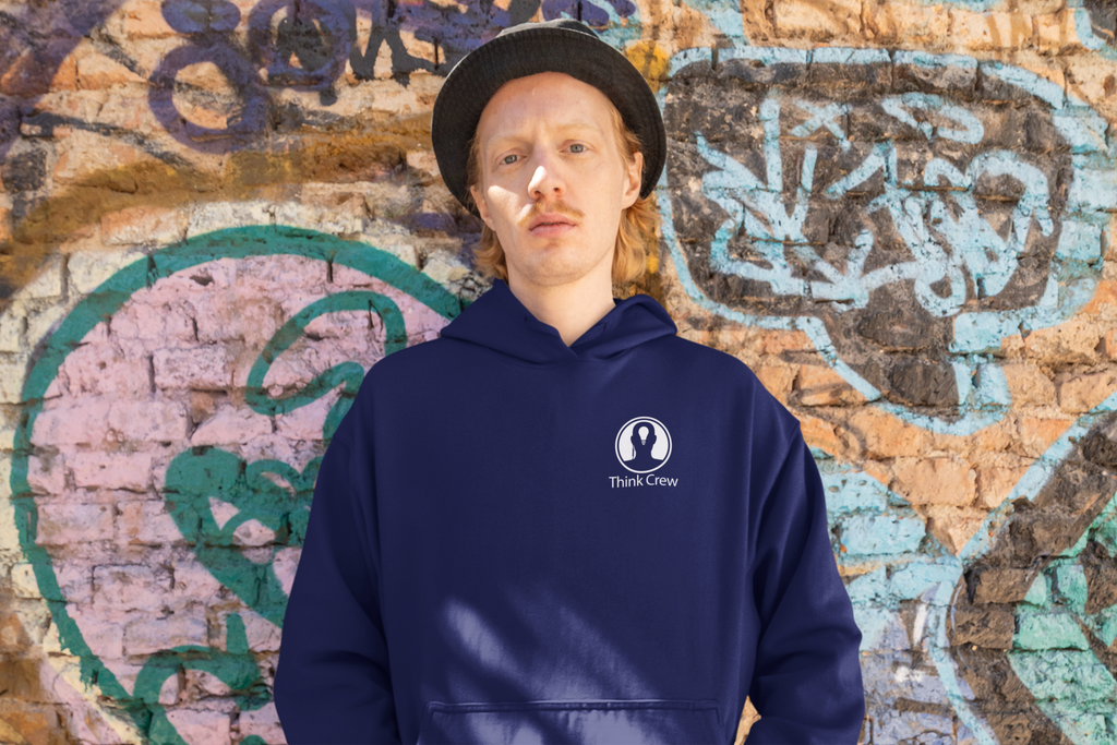 Think Crew Unisex Pullover Hoodie | Gildan® 18500 Navy