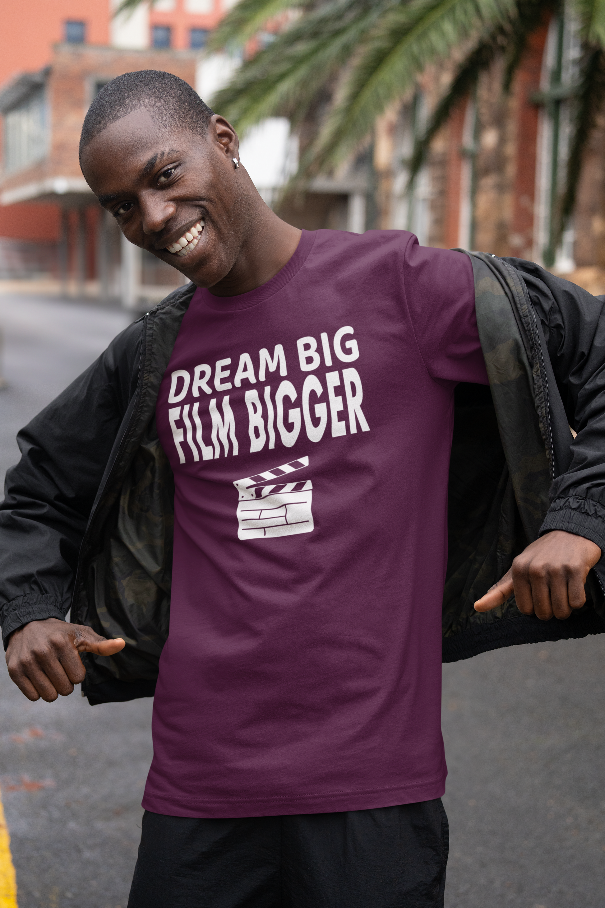Dream Big, Film Bigger Film Crew T-Shirt | Premium Film Production Apparel | Bella Canvas