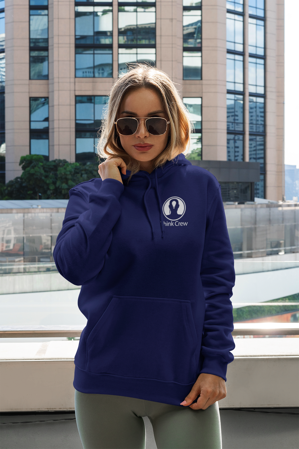 Think Crew Unisex Pullover Hoodie | Gildan® 18500 Navy