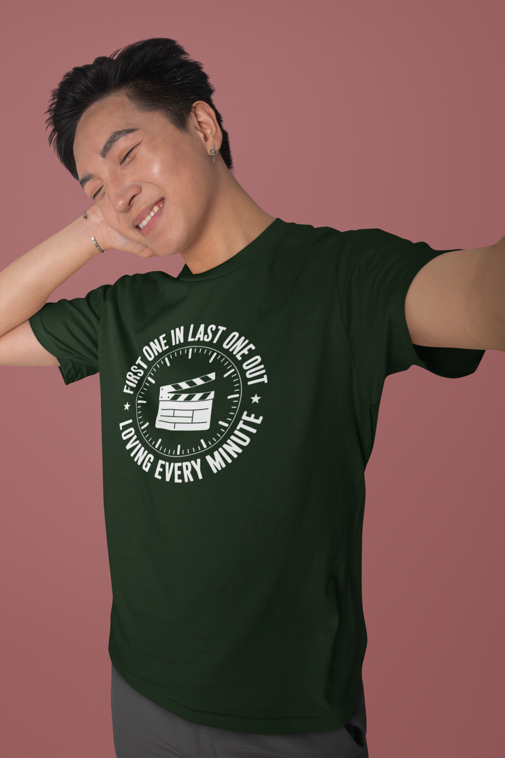 First One In Last One Out Film Crew T-Shirt | Premium Film Production Apparel | Bella Canvas